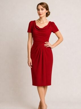 ⭐️ Host Pick ⭐️ x 2  VINTAGE | Ruby Red Ruched Dress